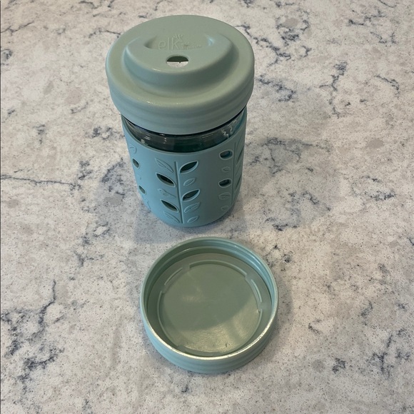 Elk And Friends 8oz Glass Mason Jar Cups Silicone Sleeves 2 Toddler Sippy Cups - Picture 2 of 8